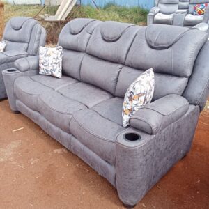 Micro-Fabric Semi Recliner Sofa